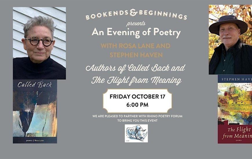 Evening of Poetry Bookends and Beginnings